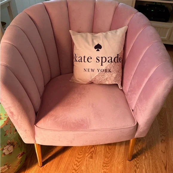 Kate Spade Blush Pink Soft Accent Pillow 40cm x 40cm NEW Pillow Included - Picture 1 of 14
